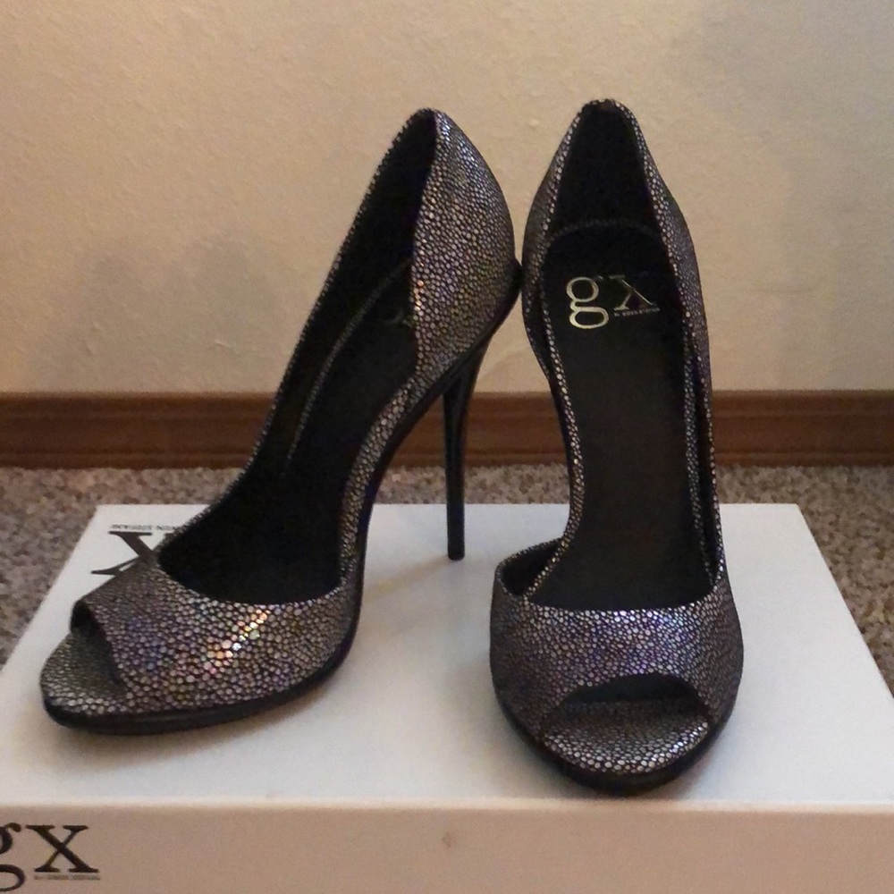 Gx by Gwen Stefani Iridescent open toe pump, 6.5us wmn, New!